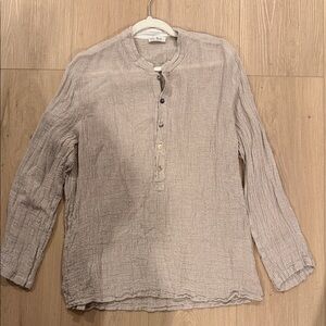 Casa Mastro Beige Textured Top